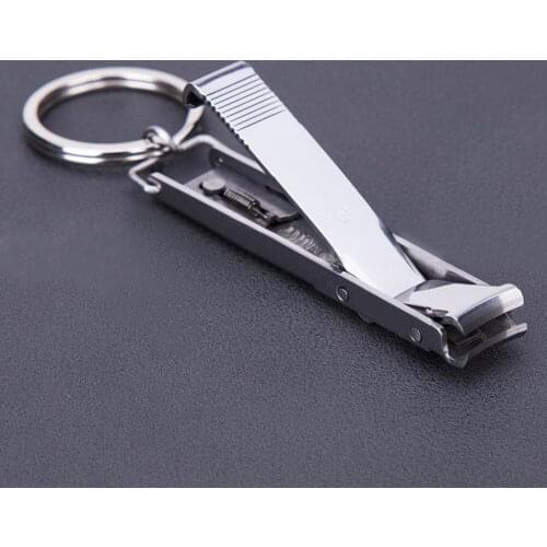 1PCS Nail Clippers Ultra Slim Small Foldable Stainless Steel Nail Clippers Key Chain EDC Pocket Tool