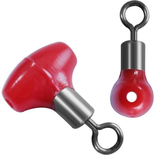 10-40pcs/box Cross-Line Swivels & Bead T Shape Connector 8-word rotating ring Pulley Slide Rig Terminal Beads Fishing Tackle