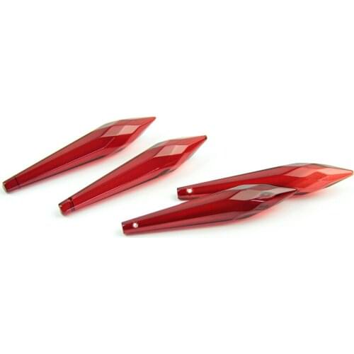 10pcs 76mm Red Crystal Faceted U-Drop Shape Pendant,Crystal Chandelier Pendant For DIY Crystal Garland Wedding Strand