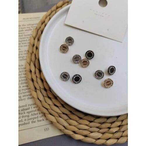 10pcs/lot Pearl metal buttons gold sweater coat decoration shirt buttons accessories DIY