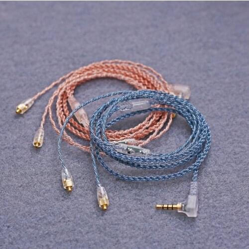 3.5mm Customized MMCX Earphones Cable With Microphone Wired Earphones MMCX Cable 120cm