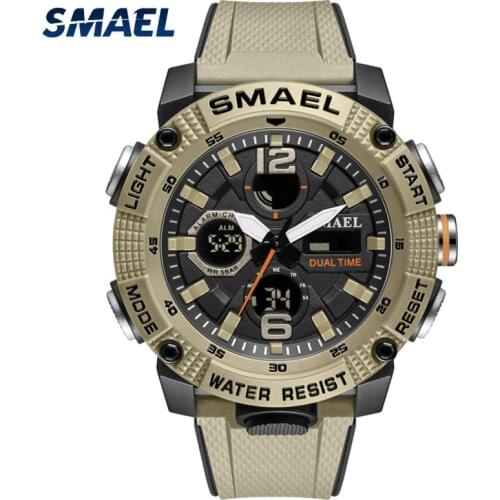 SMAEL Top Luxury Brand Watch Men Analog Digital Sport Watches Waterproof Army Military Date Wrist Watch Fashion Male Clock