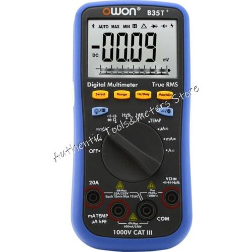 OWON B35T+ True RMS Bluetooth Digital Multimeter 3in1 Datalogger+Multimeter+Temperature meter Multi-Connection Offline Record