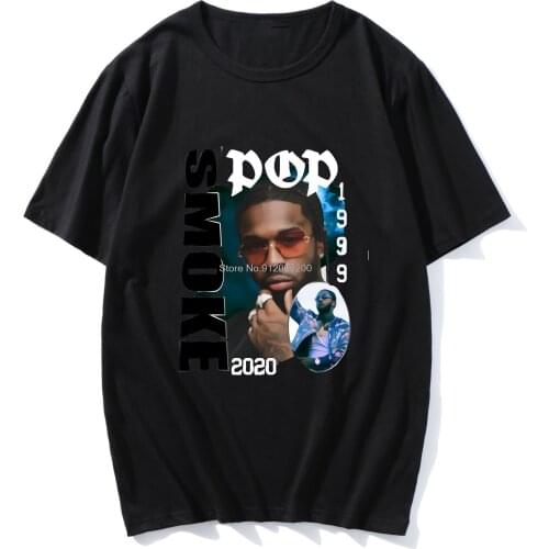 Harajuku Print Pop Smoke T-Shirt Funnly Rap Hip Hop Rapper Tee T Shirt Men/ms Summer Fashion Casual Tshirt Tops