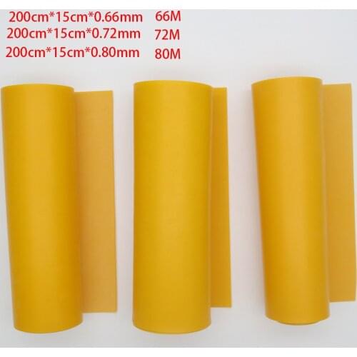 Good quality roll rubber orange color flat rubber bands 200cm*15cm*0.66mm 0.72mm 0.8mm for DIY slingshot huinting