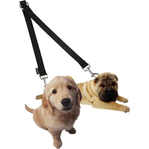 Pet Dog Cat Nylon Double-Headed Pet Leash Seat Belt Adjustable Harness Seat Belt Lead Rope Travel Pet Supplies