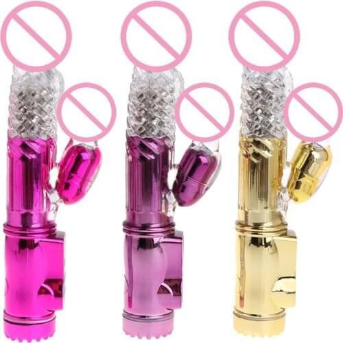 Thrusting Powerful Waterproof Female Vibration Rotating Body Massager Adult Sex Toy 22.5x3.5cm