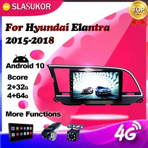 Android 10.0 Multimidia Video Player DSP CarPlay Car Radio GPS For Hyundai Elantra 2015-2018 dvd No 2 Din