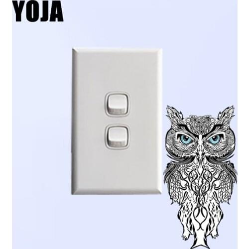 YOJA Beautiful Flowers Owl Decor Switch Living Room Bedroom Wall High Quality Sticker 10SS0034