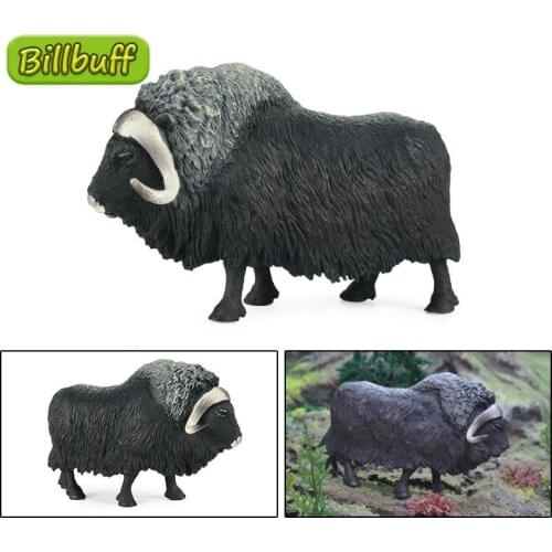 New Simulation Animal Plastic Action PVC Solid Model Musk Ox Figures Collection Toys for Children Educational Kid Cognition Gift