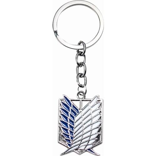 Attack on Titan Keychain Shingeki No Kyojin Anime Cosplay Wings of Liberty Keyring Key Chain Rings for Motorcycle Car Keys Gifts