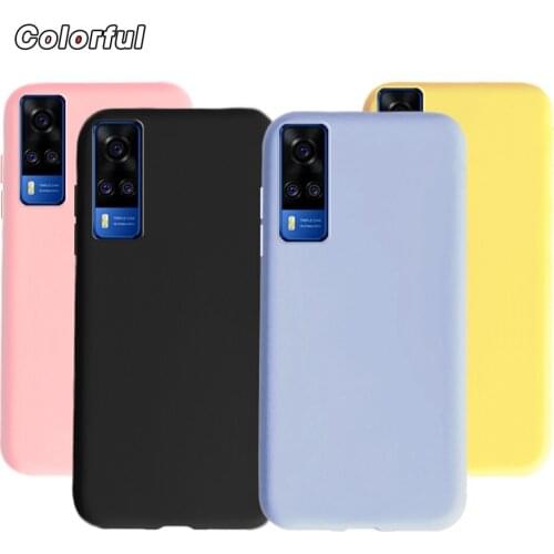 Solid Color Candy Cute Case For VIVO Y51 2020 December Y51s Y51a Case Matte Simple Back Cover For Vivo Y81 Y8i Y91 Y91C vivo y11