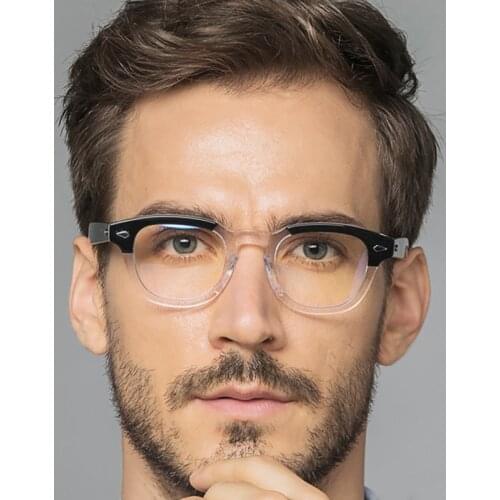 Johnny Depp Glasses Optical Glasses Frame Men Women Computer Transparent Eyeglass Brand design Acetate Vintage Fashion Q313-2