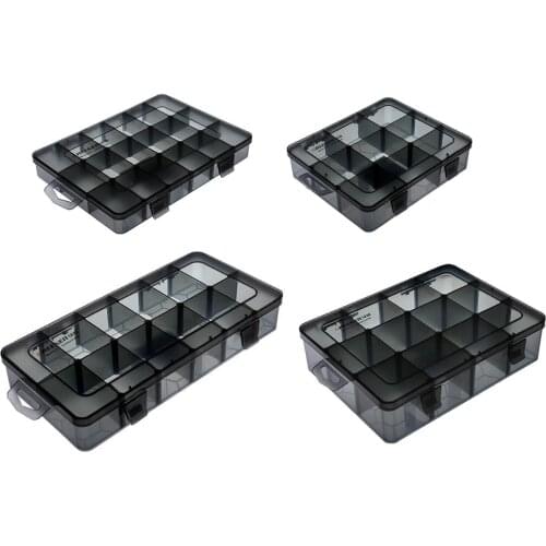 Compartment Storage Box Bead Screw Earring Jewelry Organizer Box Black