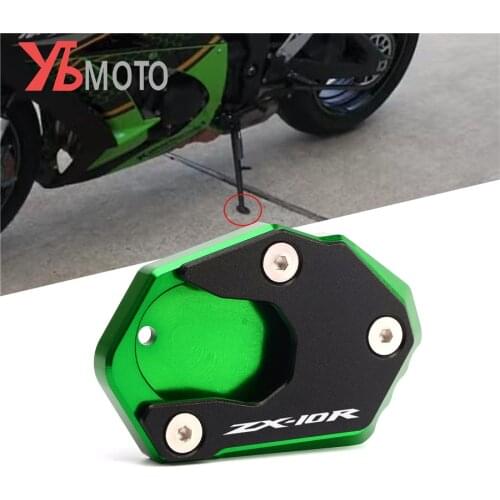 Fit For Kawasaki Ninja ZX10R ZX-10R 2008-2015 2016 2017 2018 2019 2020 Moto Foot Support Plate Side Stand Extension Pad