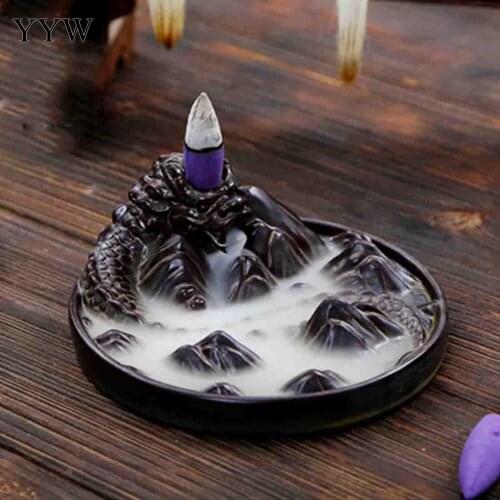 Home Fragrance Stand Incense Burner Stick Holder Censer Incense Cones Burner Backflow Cone Aroma Burner Ceramic Monk New Craft