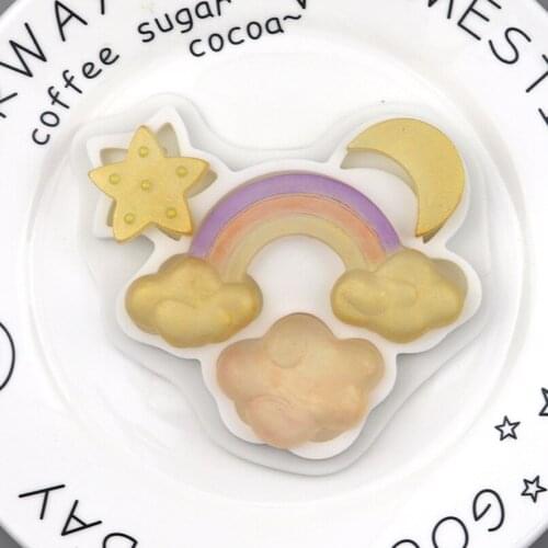 Fondant DIY Cake Rainbow Cloud Chocolate Silicone Mould