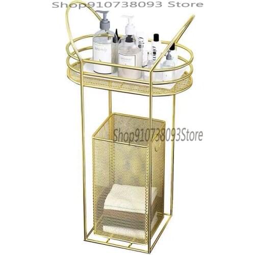 Nordic Light Luxury Toilet Shelf Floor Bathroom Dirty Clothes Storage Basket Multi Layer Storage Rack