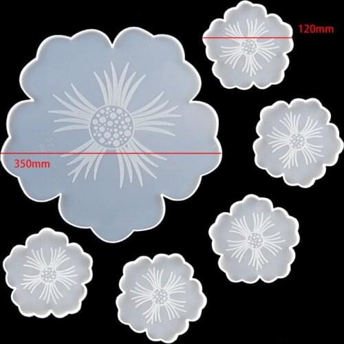 Sakura tea fruit plate coaster silicone mold for UV DIY epoxy resin mold jewelry making tools art ornaments decoration supplies