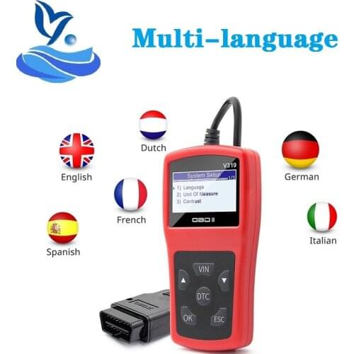 V319 OBD2 Code Reader Scan Tool OBDII/EOBD V319 Code Readers OBD 2 OBD2 Car Diagnostic Auto Tool obd2 Scanner VS ELM 327 V1.5