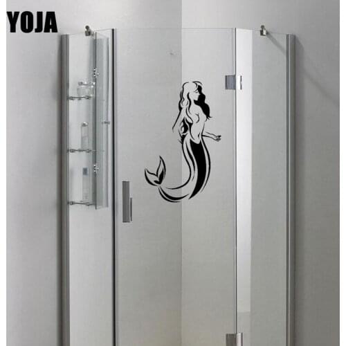 YOJA 27x16.7CM Stylish Mermaid Wall Stickers Home Decor Bathroom Shower Decal G2-0236