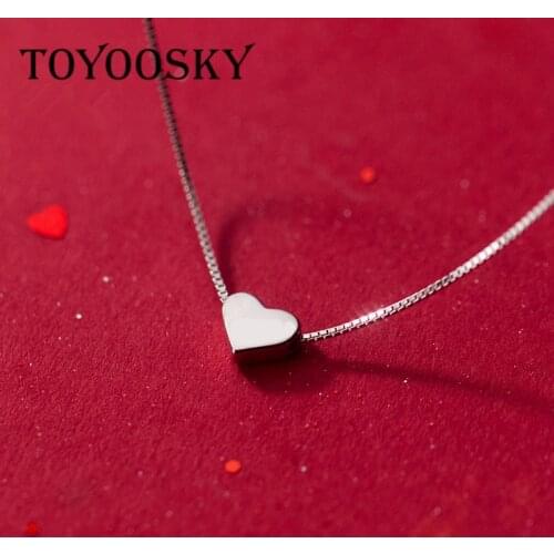 100% Genuine 925 Sterling Silver Simple 6mm Smooth Heart Pendant Necklaces For Women Fine Jewelry Cute Accessories