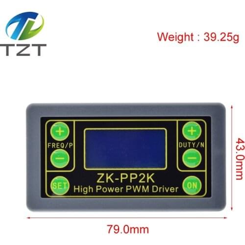 ZK-PP2K PWM DC 3.3~30V 12V 24V Motor Speed Controller regulator 8A 150W Adjustable LED Dimmer Pulse Frequency Duty Ratio