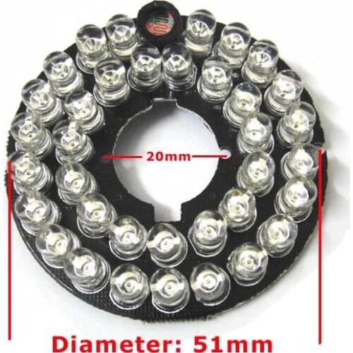 10pcs 36 LEDs 5mm Infrared IR 60 Degrees Bulbs Board 850nm Illuminator For CCTV Camera