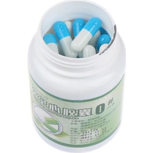 100Pcs/Bottle Empty Hard Gelatin Capsule Size 0# Gel Medicine Pill Vitamins Personal Health Care Pill Cases Splitters