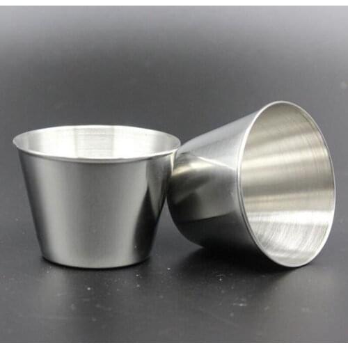 100pcs Mini Small Stainless Steel Coffee Water Mugs Tea Cup Wine Cup Drinkware Kitchen Tools Free Shipping ZA5198