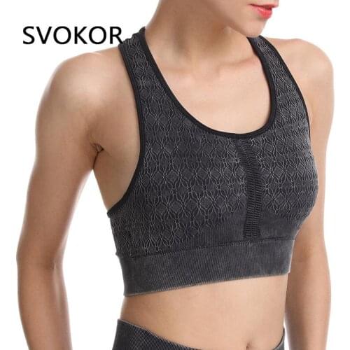 SVOKOR Seamless Bra Women Wireless Comfy Gym Sport Bras Womens Active Wear Workout Fitness Tops Beauty Back