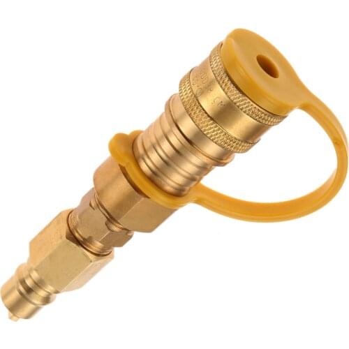 1Pc Brass 3/8"" Natural Gas Quick Connector Brass Propane Adapter Fittings for LP Gas Propane Hose Quick Disconnect Accessories
