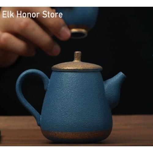 210ml Dehua Coarse Ceramic Teapot Handmade Pottery Household Teakettle Chinese Kung Fu Tea Master Pots Teaware Gift Packaging