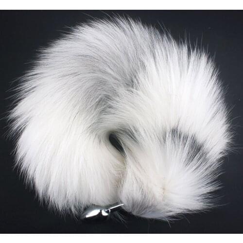 Fanala Drop Shipping Real Fox Tail Anal Plug Anus Toy Butt Plug Animal Role Play Cosplay Fox Tail For Sex Game Erotic Toy