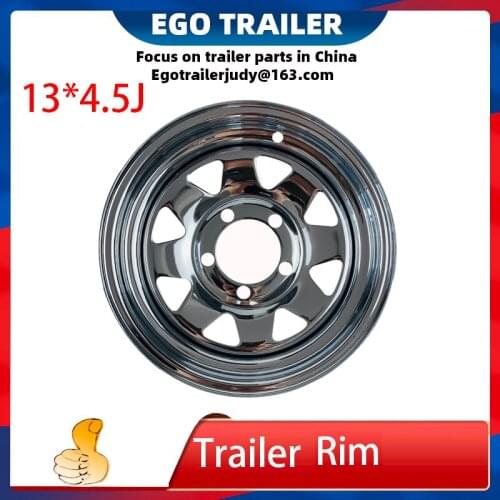 Ego trailer 13"*4.5J CHROMED spoke trailer rim 5 -114.3 car bolt pattern trailer parts, trailer accessories
