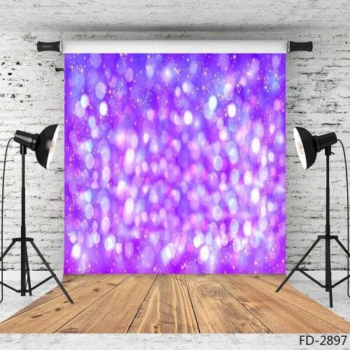 Purple Flare Glitter Bokeh Photographic Backdrop Vinyl Photo Studio Background for Children Baby Wedding Photocall Photobooth