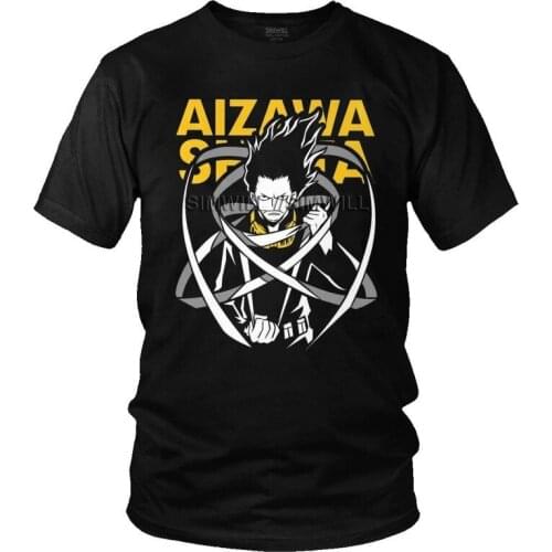 My Hero Academia T Shirt Mens Cotton Printing T-shirts Graphic Tshirt Short Sleeve Anime Manga Shota Aizawa Tees Tops Merch