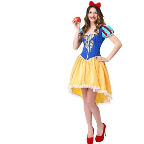 Adult Snow White Princess Costume Halloween Carnival Cosplay Fairy Tale Princess Fancy Dress halloween costumes