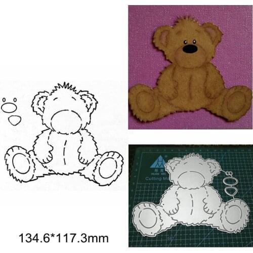 Lovely Bear Animals Cartoon Plush Toy Metal Cutting Dies DIY Handmade Make Card Scrapbook Craft New Stencils Embossing Paper Hot