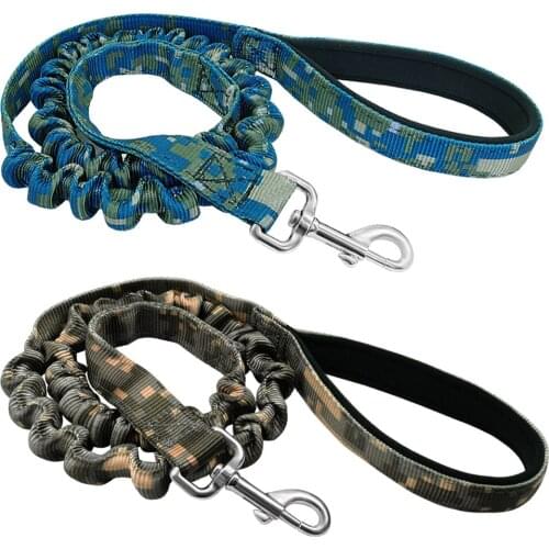 Nylon Dog Leash Pet Walking Running Leash Elastic Bungee Rope Long Dog Chain Belt For Medium Large Dogs Pitbull German Shepherd