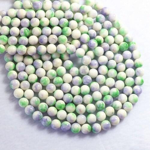 Newly multicolor chalcedony stone jades 6mm 8mm 10mm 12mm popular round loose beads diy charms Jewelry B142
