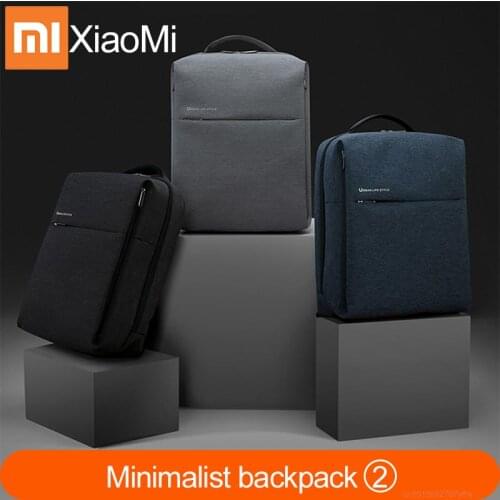 Original XiaomI Backpack 2 Urban Life Style Shoulders Bag Rucksack Daypack School Bag Duffel Bag Fits 14inch Laptop portable