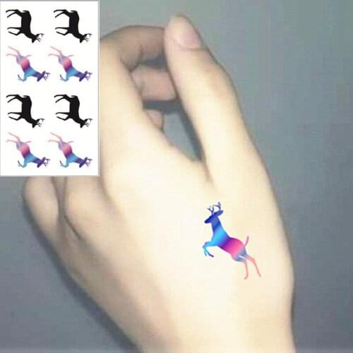 SHNAPIGN Color fawn Flash Tattoo Hand Sticker 10.5*6cm Small Waterproof Henna Beauty Temporary Body Sticker Art FREE SHIPPING