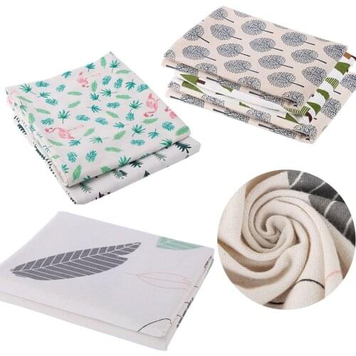 50x150cm Printed Tree Cloud Feather Linen Cotton Fabric Cloth Curtain Tablecloth Table Runner Pillow Cushion DIY Handwork cloth