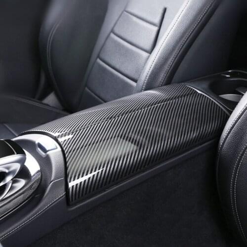 Car Styling Center Console Stowing Tidying Armrest Box Panel Decoration Stickers For Mercedes Benz E Class W213 2016-19