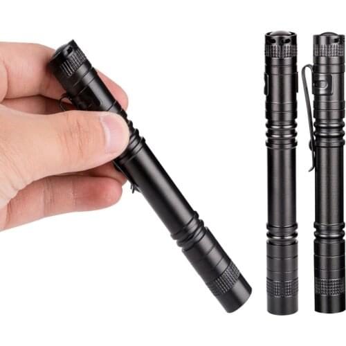 Portable Mini Pen Light LED Flashlight Torch CREE XPE-R3 Flash Light 300LM Hunting Camping Lamp By 2xAAA battery