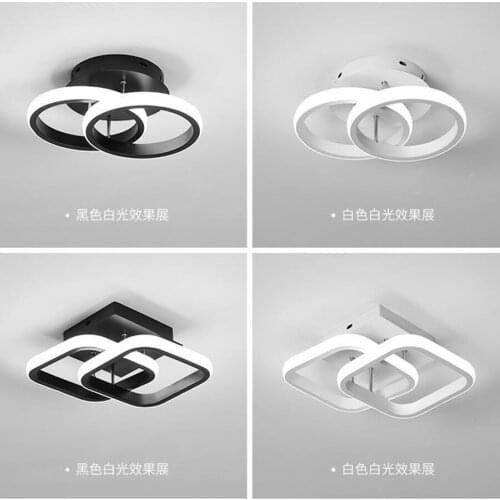 LED Chandeliers for Living Room Bedroom Aisle Lights Ceiling Chandelier Indoor Lighting Black White Frame Home Corridor Lights