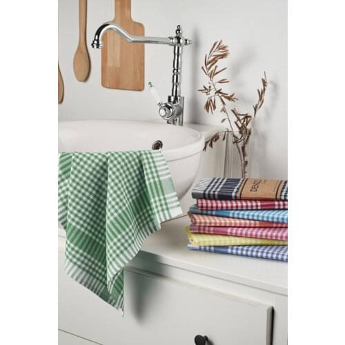 Turkish Quality Cotton Kitchen Hand Towel 45x65Cm 8-piece Square Patterned Drying Cloth Absorbent Home Accessories Cleaning Tool