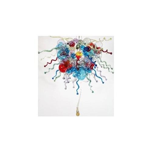 Home Decoration Multi Color Blown Murano Glass Pretty Designed Glass Hanging LED Chandelier Lightings