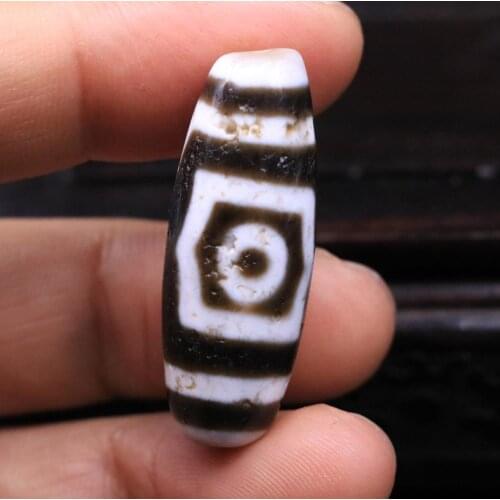 Magic Power Tibetan Old Agate 3 Eye Wisdom dZi Bead Totem 39MM Pendant Amulet AA LKbrother Sauces Top Quality